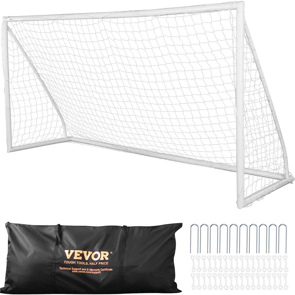 VEVOR Portable Soccer Goal 12 ft. x 6 ft. Soccer Net Adults Kids Backyard Soccer Net Large Practice Soccer Net