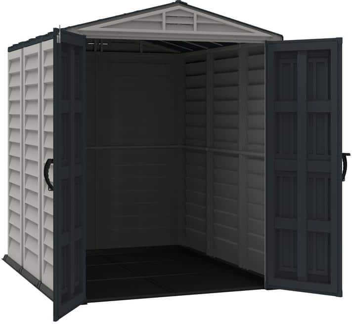 Duramax Building Products YardMate Plus 5 ft. 6 in. x 8 ft. Gray Vinyl Storage Shed