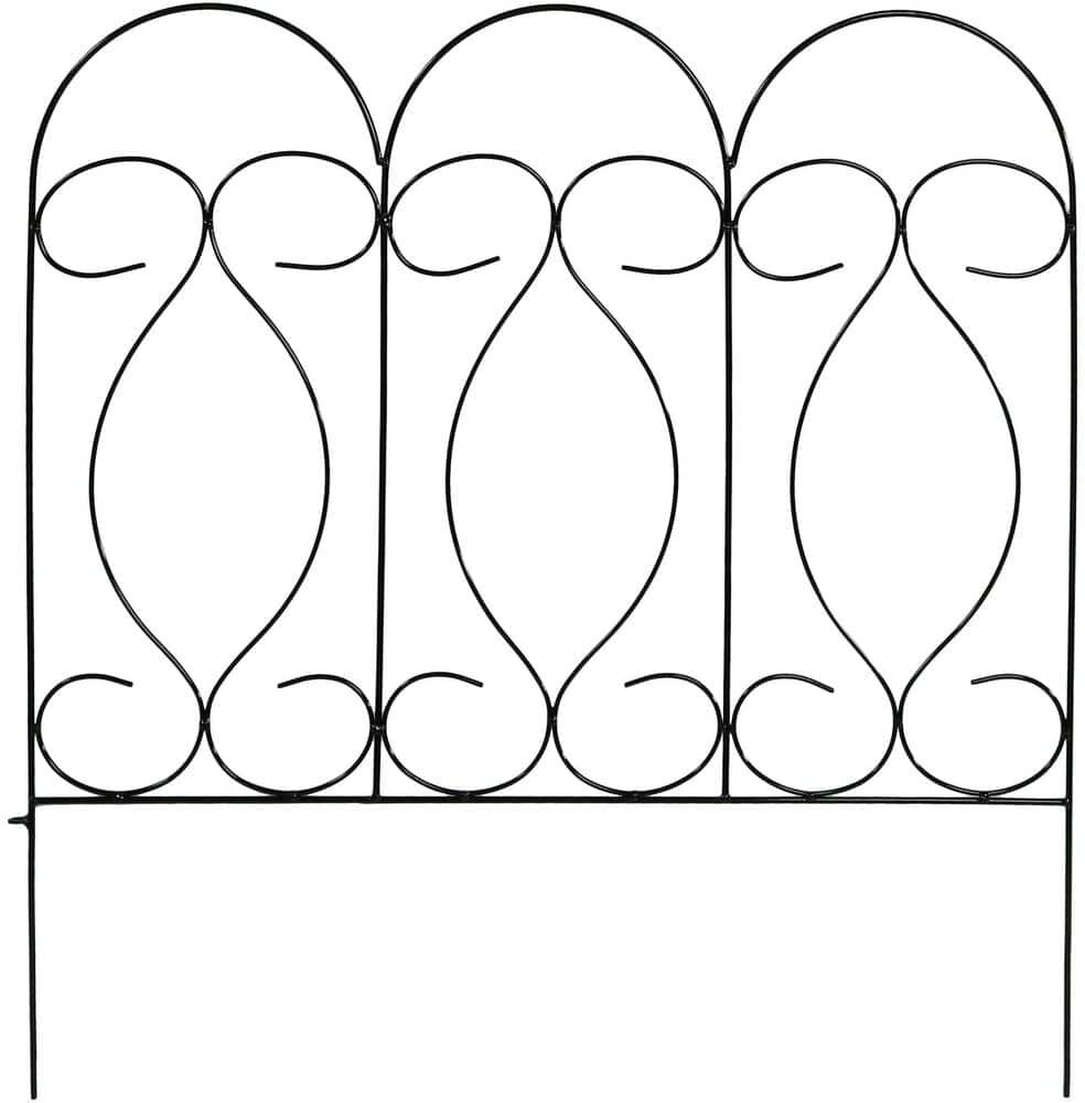 Sunnydaze Decor Traditional 24 in. W x 24 in. H Steel Wire Garden Fence (5-Pack)