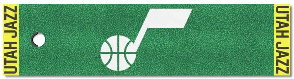 FANMATS NBA Utah Jazz 1 ft. 6 in. x 6 ft. Indoor 1-Hole Golf Practice Putting Green