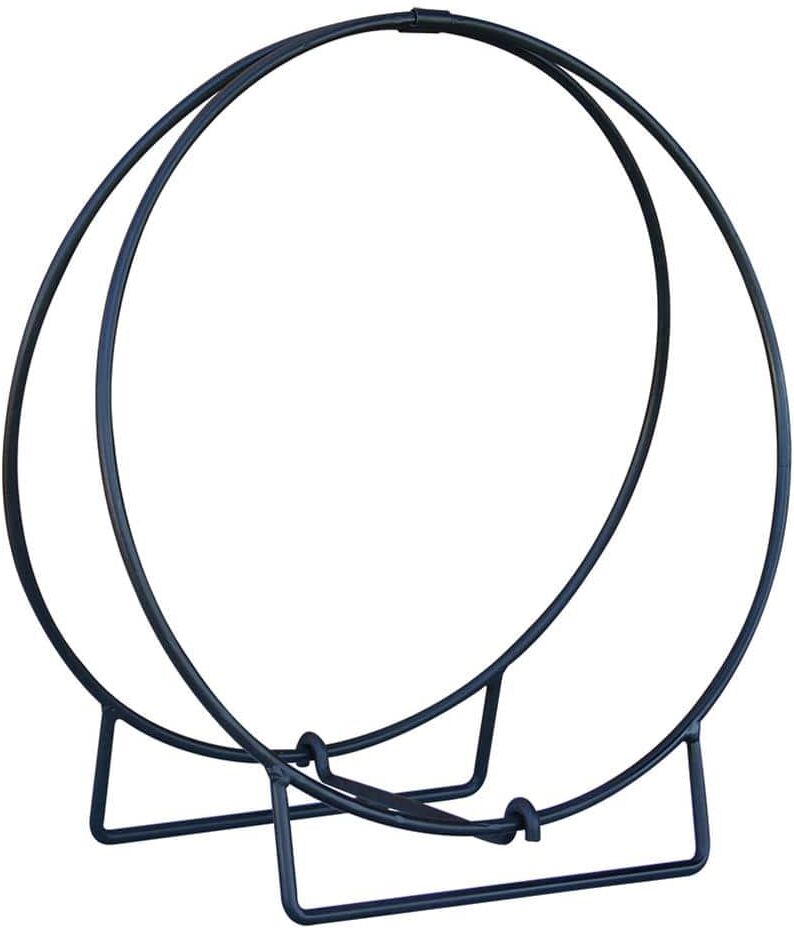 UniFlame 24 in. Diameter Black Log Hoop with 1/2 in. Solid Stock Steel Frame