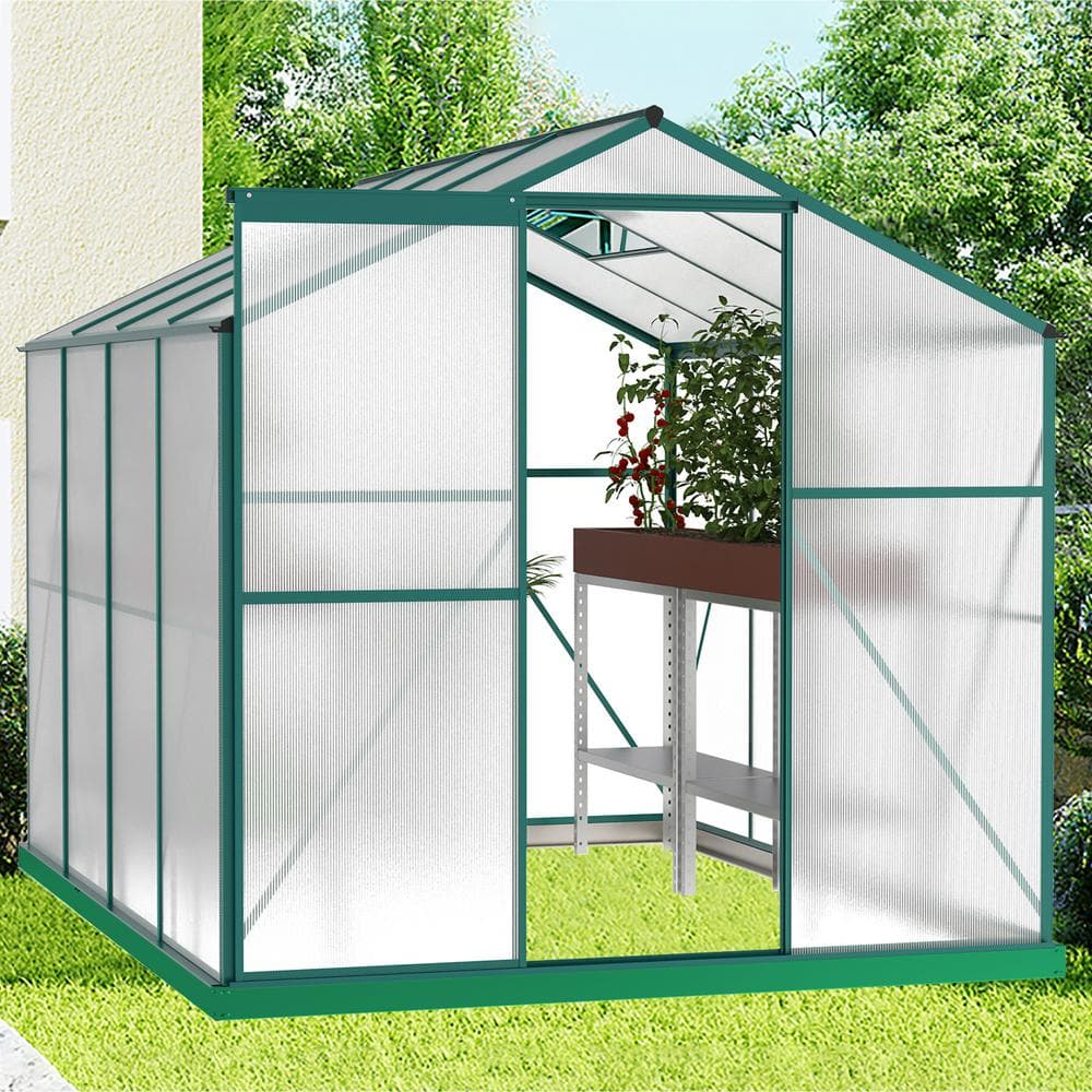 ITOPFOX 6 x 8 ft. Gardening polycarbonate farming Equipment Supplier agricultural Greenhouse