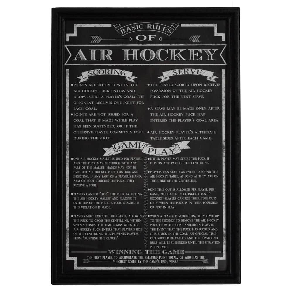 Hathaway Air Hockey Game Rules Wall Art