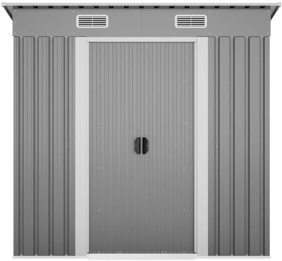 6 ft. W x 4 ft. D Metal Garden Sheds, Tool Storage Shed with Double Lockable Doors, Vents (24 sq. ft.)