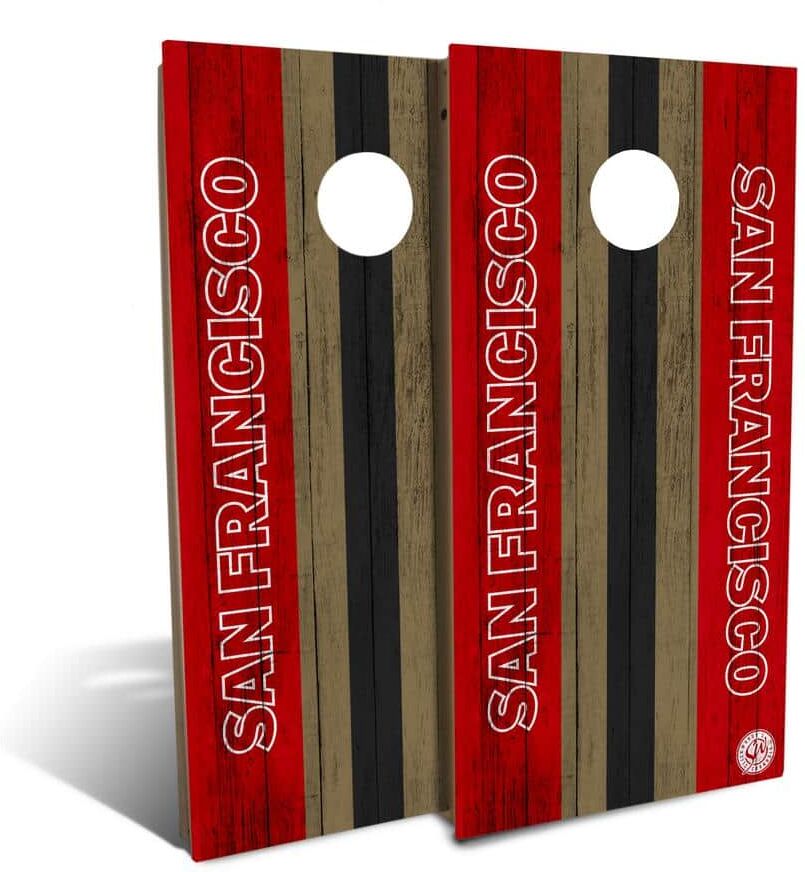 Slick Woody's San Francisco Football Cornhole Board Set (Includes 8 Bags)