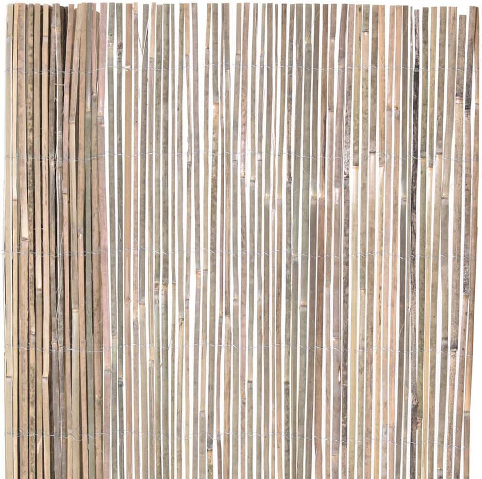 Backyard X-Scapes 4 ft. H x 6 ft. L Natural Raw Split Bamboo Slat Fence