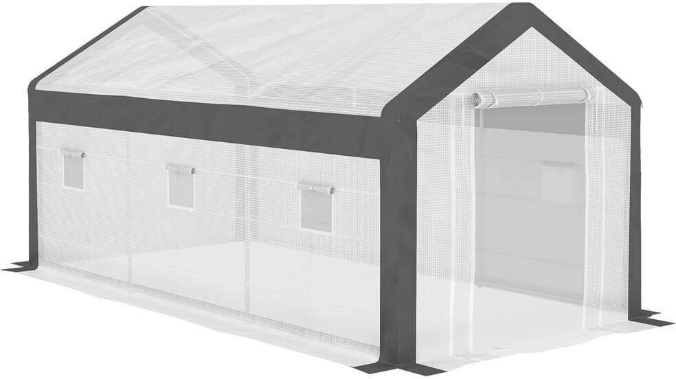 Outsunny 240 in. W x 120 in. D x 108 in. H Walk-In Greenhouse