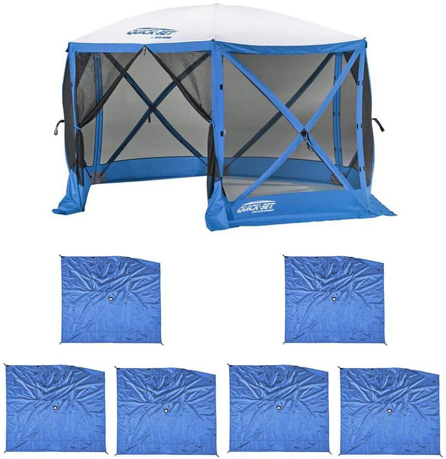 Clam Quick Set Escape Sport Tailgating Shelter Tent Plus Wind and Sun Panels (6-Pack)