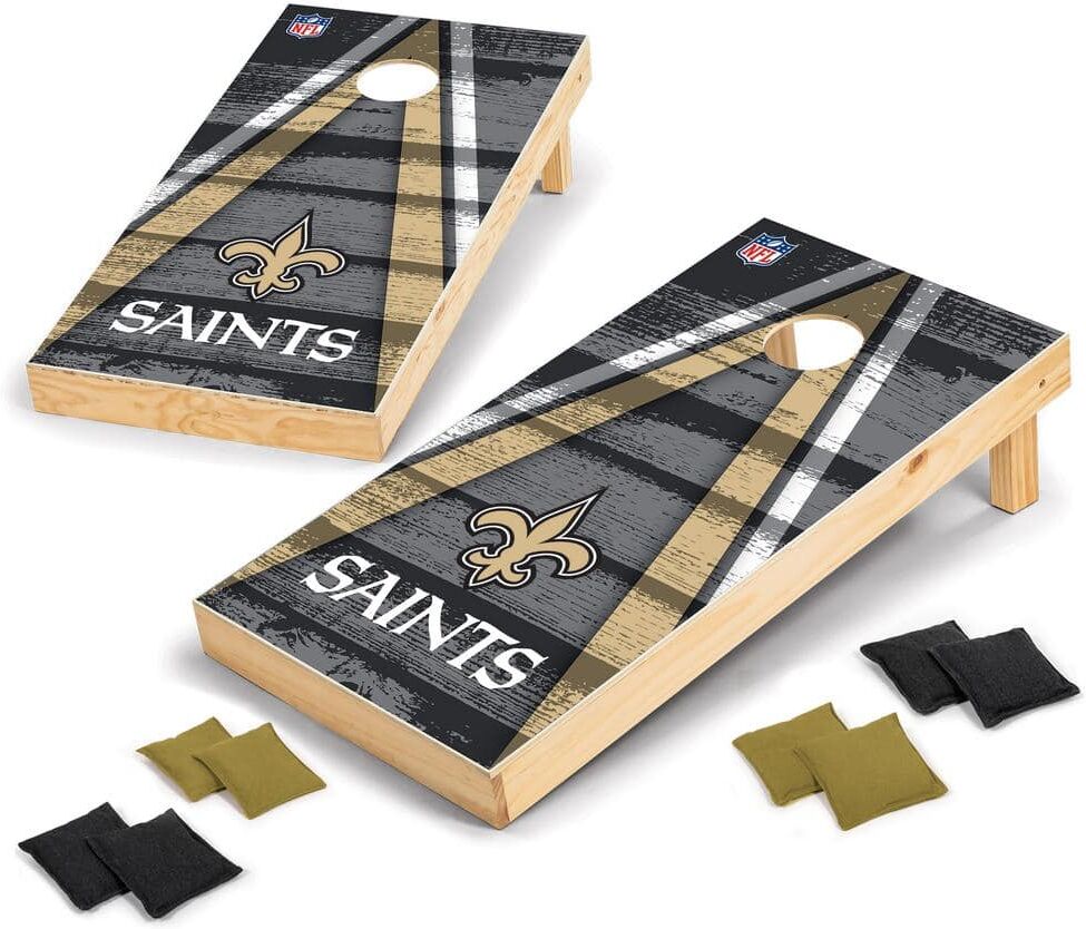 Wild Sports New Orleans Saints 24 in. W x 48 in. L Cornhole Bag Toss Set