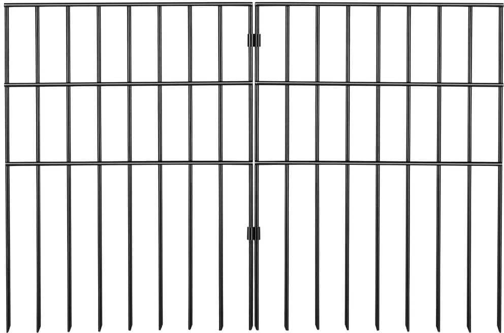 VEVOR Garden Fence No Dig Fence 17 in. H x 13 in. L Animal Barrier Fence with 1.5 in. Spike Spacing for Yard Patio, (19 Pack)