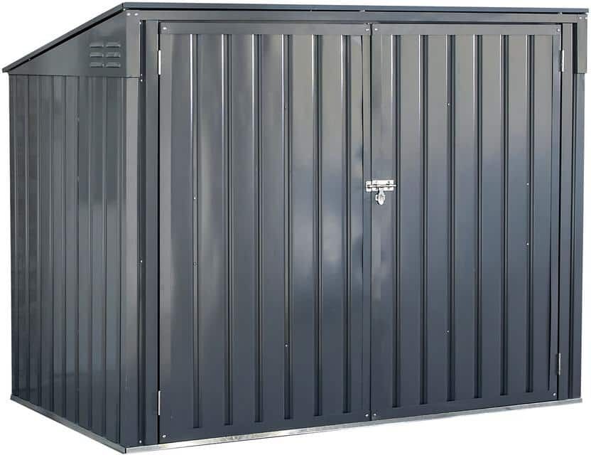 Arrow Storboss 6 ft. x 3 ft. Charcoal Galvanized Steel Horizontal Shed