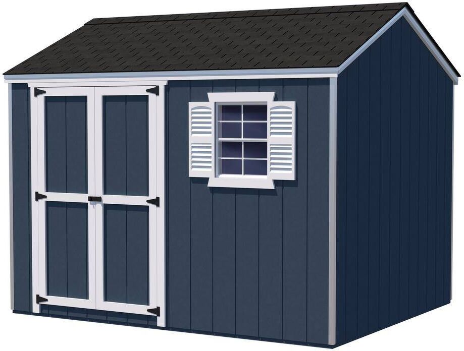 Little Cottage Co. Value Workshop 8 ft. x 8 ft. Outdoor Wood Storage Shed Precut Kit with Operable Window (64 sq. ft.)