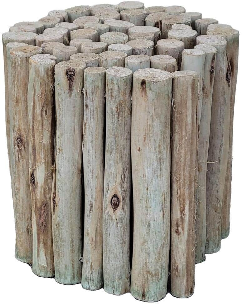 Backyard X-Scapes 72 in. L x 12 in. H Eucalyptus Wood Solid Log for Landscaping Edging and Lawn Border, Flower Bed Garden