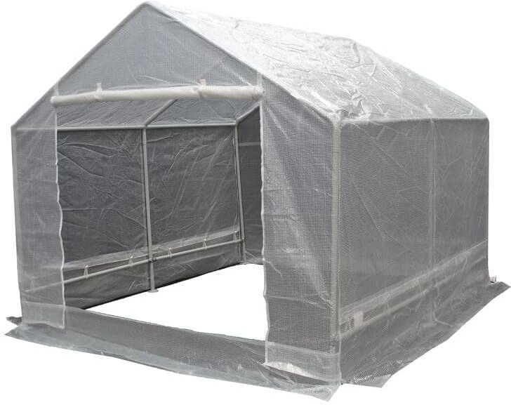 King Canopy Greenhouse 10-Feet by 10-Feet, 1 3/8-Inch Steel Frame, 6-Leg, Opaque, GH1010