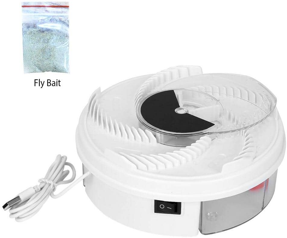 Afoxsos USB Powered Electric Fly Trap Automatic Flycatcher Rotating Fly Pest Repellent Tool For Home Kitchen Restaurant