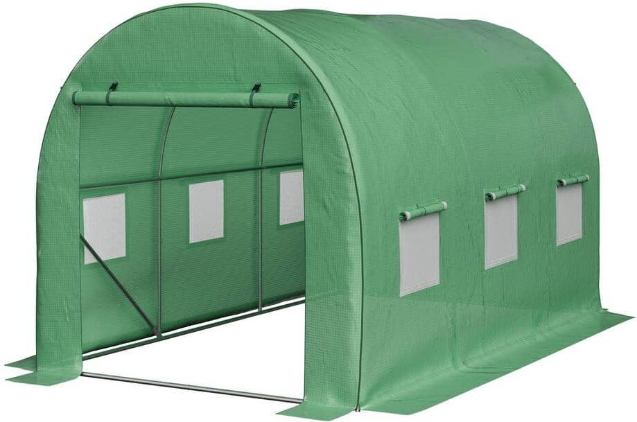 HOME-COMPLETE 12 ft. x 7 ft. x 7 ft. Walk in Hoop Greenhouse