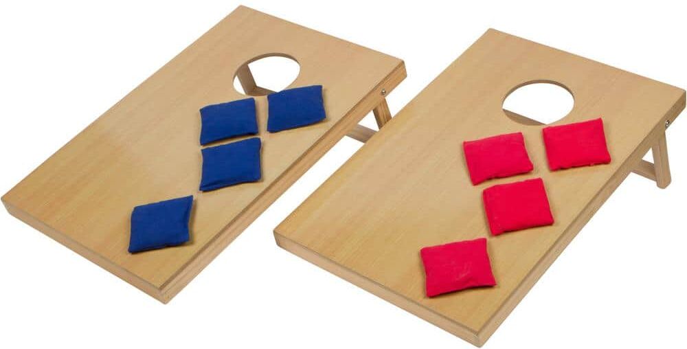 Trademark Innovations 24 in. Mini Tabletop Bean Bag Toss Game For Indoor Use