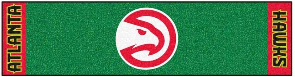 FANMATS NBA Atlanta Hawks 1 ft. 6 in. x 6 ft. Indoor 1-Hole Golf Practice Putting Green