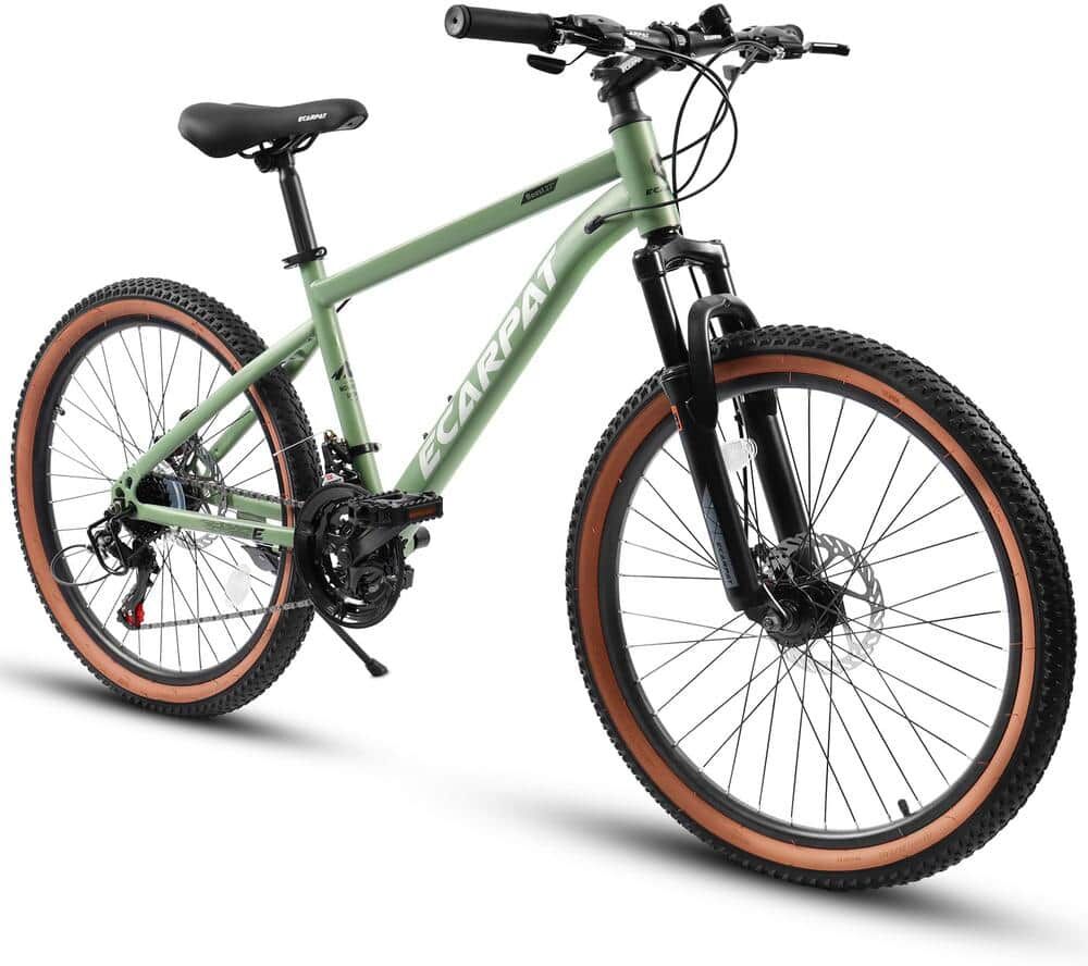 Zeus & Ruta 27.5 in. Mountain Bike with 21-Speed Disc Brakes Trigger Shifter in Green