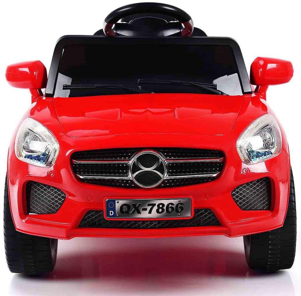 HONEY JOY 9 in. 6-Volt Battery Powered Kids Ride On Car RC Remote Control Toy with LED Lights MP3 Red