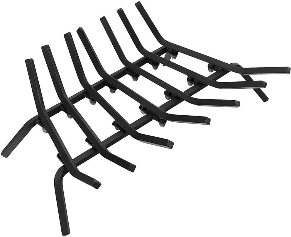 Costway 25 in. Fireplace Log Grate Heavy-Duty Steel Firewood Burning Rack Holder