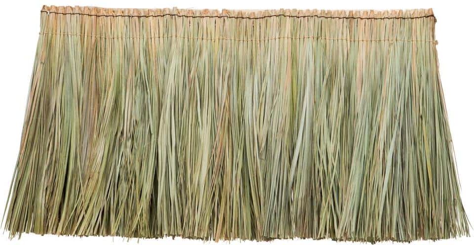 Backyard X-Scapes 24 in. H x 36 in. L Tahitian Thatch Panel Palapa Cover Tiki Bar Roof Grass Tiki Thatch Roofing Panel (2-Pack)