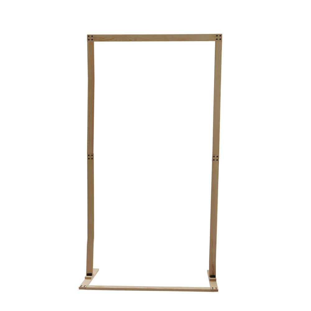 YIYIBYUS 83.9 in. x 45.3 in. Wooden Wedding Arch Rectangular Backdrop Stand Frame Arbor