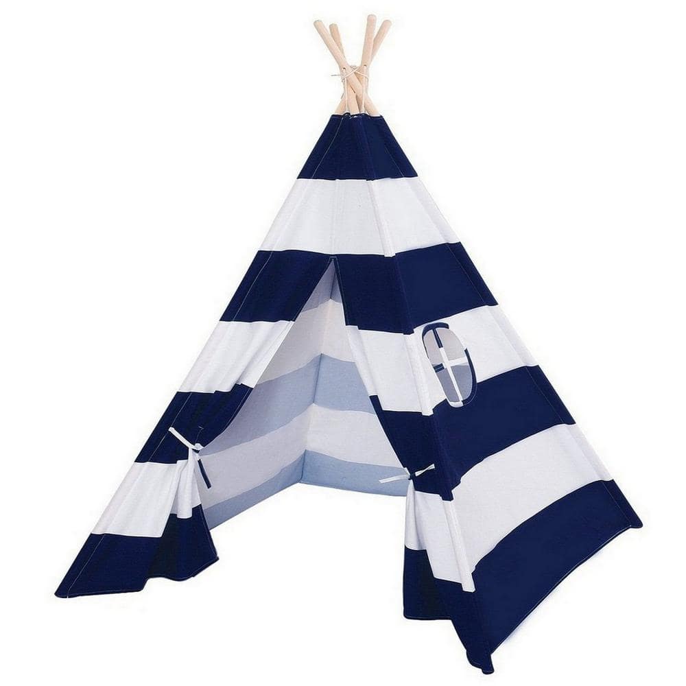 Ejoy 48 in. x 48 in. x 72 in. Natural Cotton Canvas Teepee Tent for Kids Indoor and Outdoor Playing