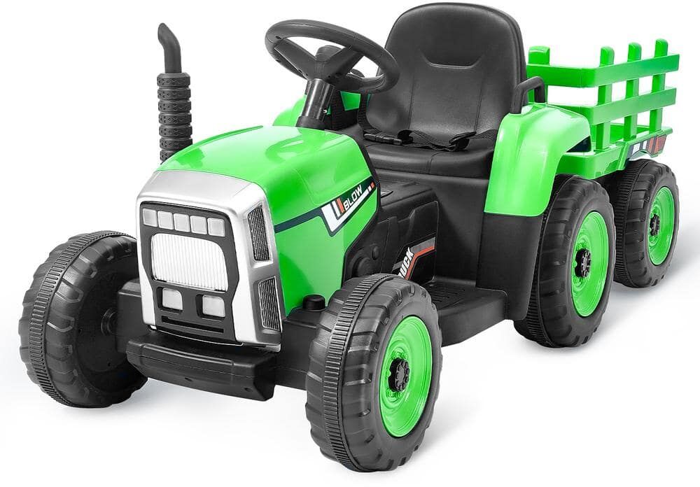 VEVOR Electric Ride on Tractor 12-Volt 35-Watt Toy Tractor with 2 Control Modes Parental and Child Remote Control for Kids