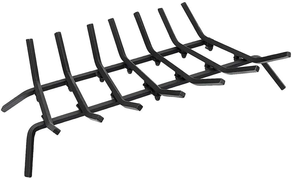 Costway 26.5 in. Fireplace Log Grate Heavy-Duty Steel Firewood Burning Rack Holder