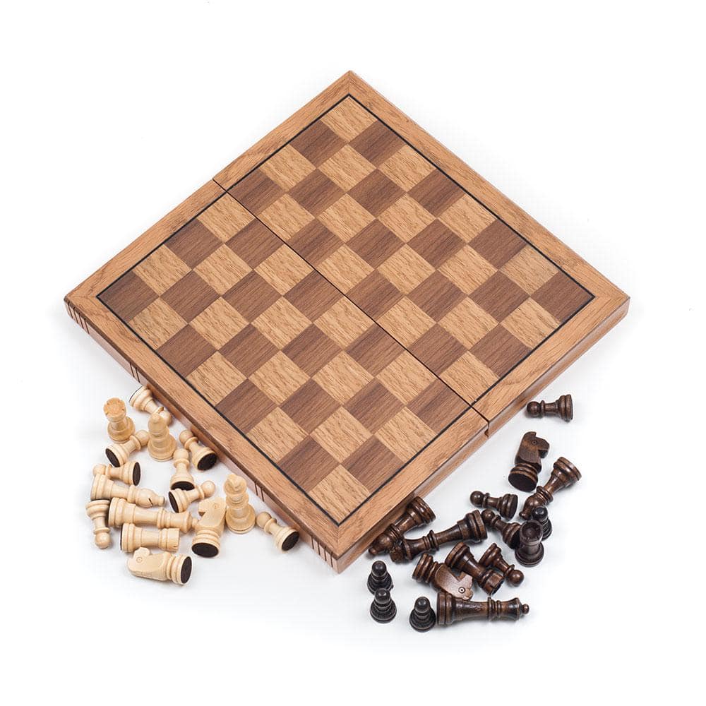 Hey! Play! Wooden Book Style Chess Board Set