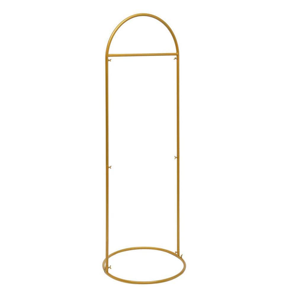 YIYIBYUS 70.9 in. x 23.6 in. Golden Steel Wedding Flower Stand Arbor with Extra Thick Tube