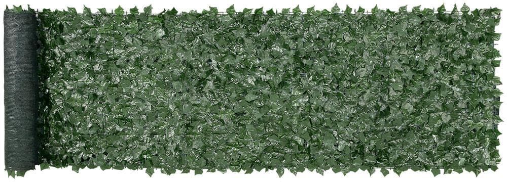 VEVOR Ivy Privacy Fence 39 in x 158 in. Artificial Green Wall Screen Greenery Ivy Fence Faux Hedges Vine Leaf Decoration