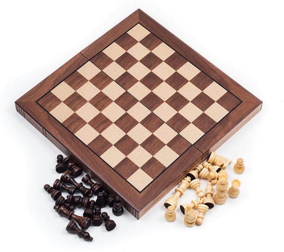 Hey! Play! Walnut Staunton Chessmen Chess Set