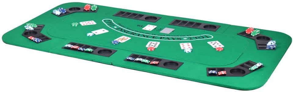 Hathaway No Limit 3-in-1 Portable Casino Tabletop for Poker Blackjack and Craps-Casino-Grade Red Felt