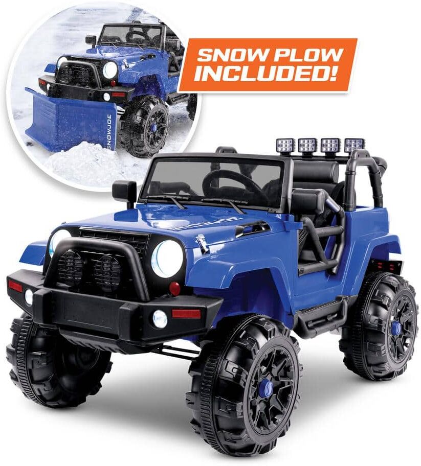 Snow Joe 24-Volt Hot Swap Battery Powered Ride on Truck and Plow with Parental Remote