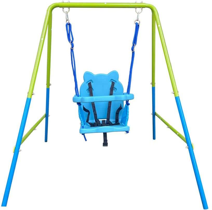 Tatayosi 2 in 1 Baby Swing Metal Safe Swing Set for Outdoor Playground for age 3+