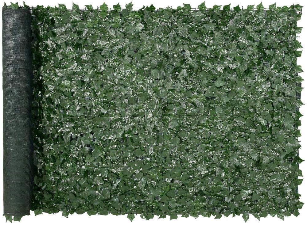 VEVOR Ivy Privacy Fence 59 in. x 118 in. Artificial Green Wall Screen Greenery Ivy Fence Faux Hedges Vine Leaf Decoration