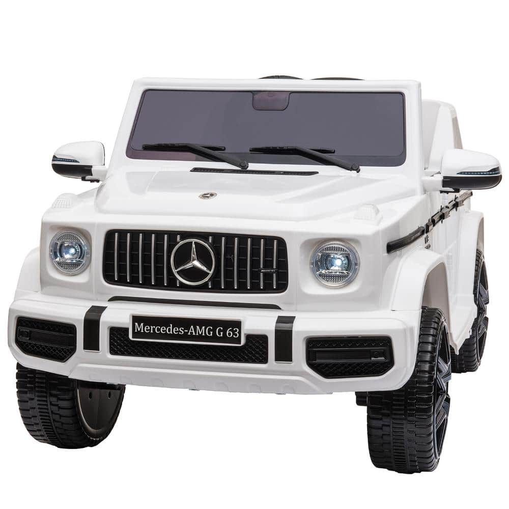 TOBBI Kids Ride on Car with Remote Control 12-Volt Licensed Mercedes Benz AMG G63 Electric Vehicle, White