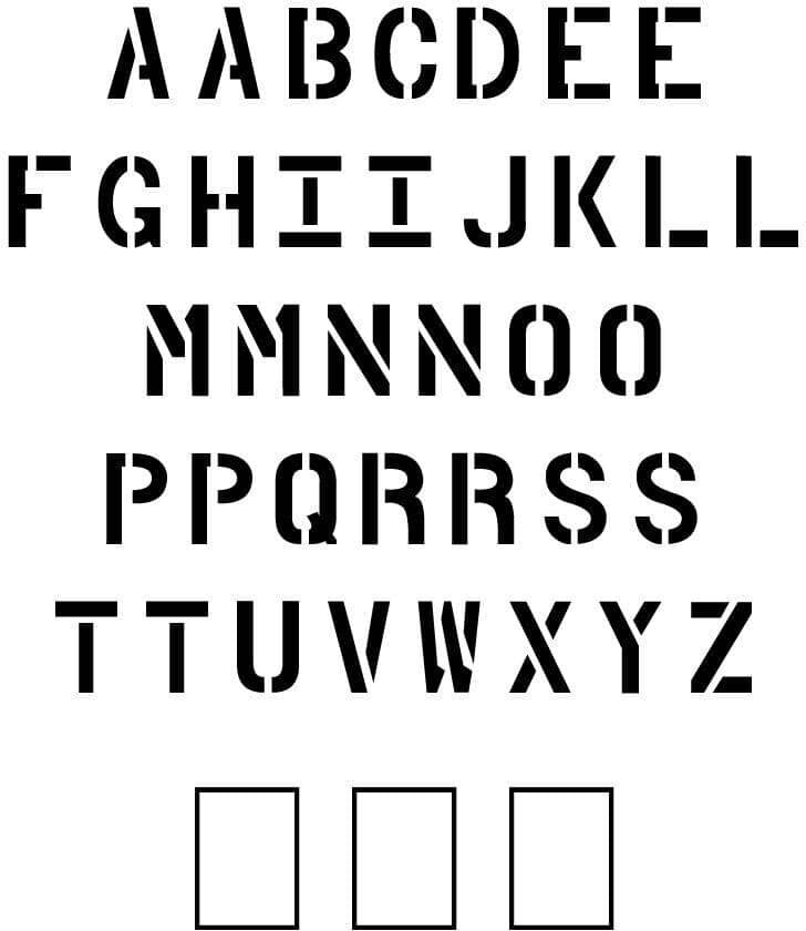 Stencil Ease 12 in. Parking Lot Alphabet Set