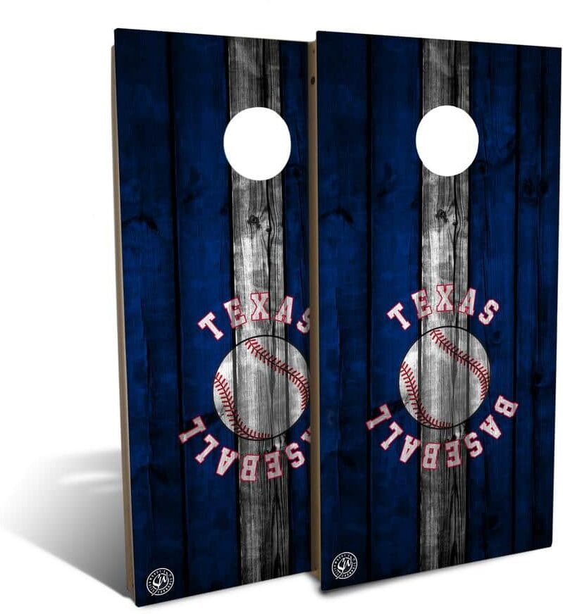 IPG Global Marketing Texas Baseball Cornhole Board Set (Includes 8-Bags)