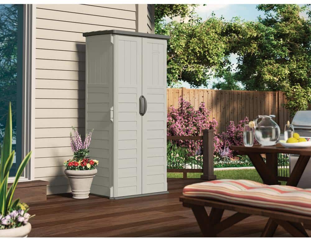 Suncast 2 ft. 8.25 in. X 2 ft. 1.5 in X 6 ft. Resin Vertical Storage Shed