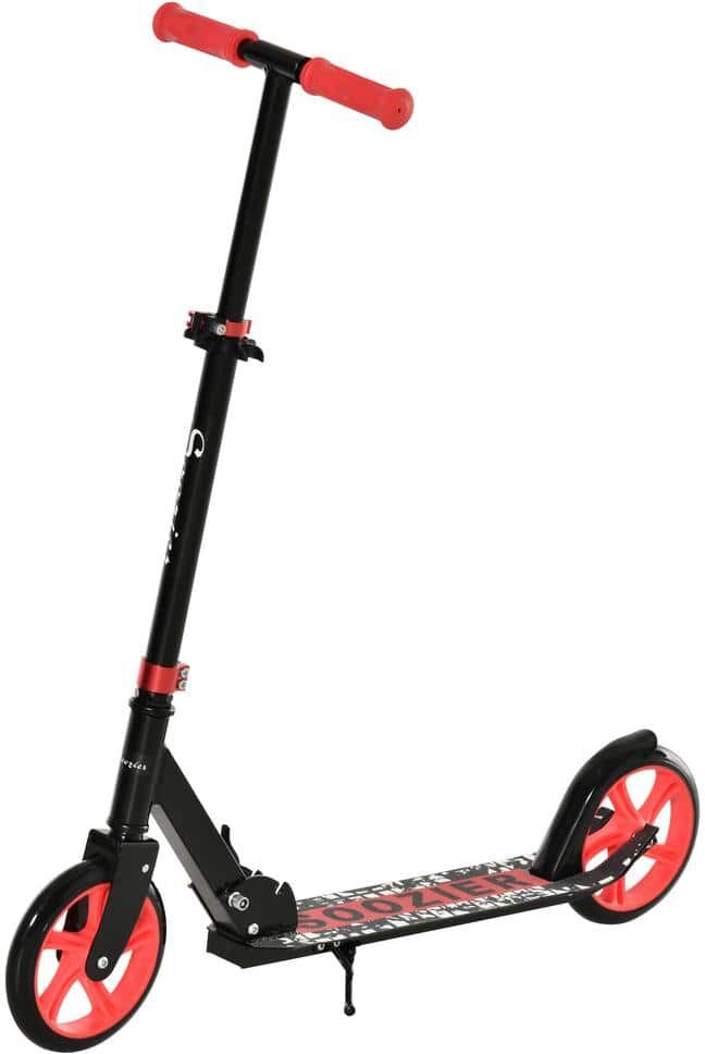 Soozier 37.25 in. Folding Kick Scooter for 12-Years and Up for Adults and Teens, Push Scooter with Height Adjustable Handlebar