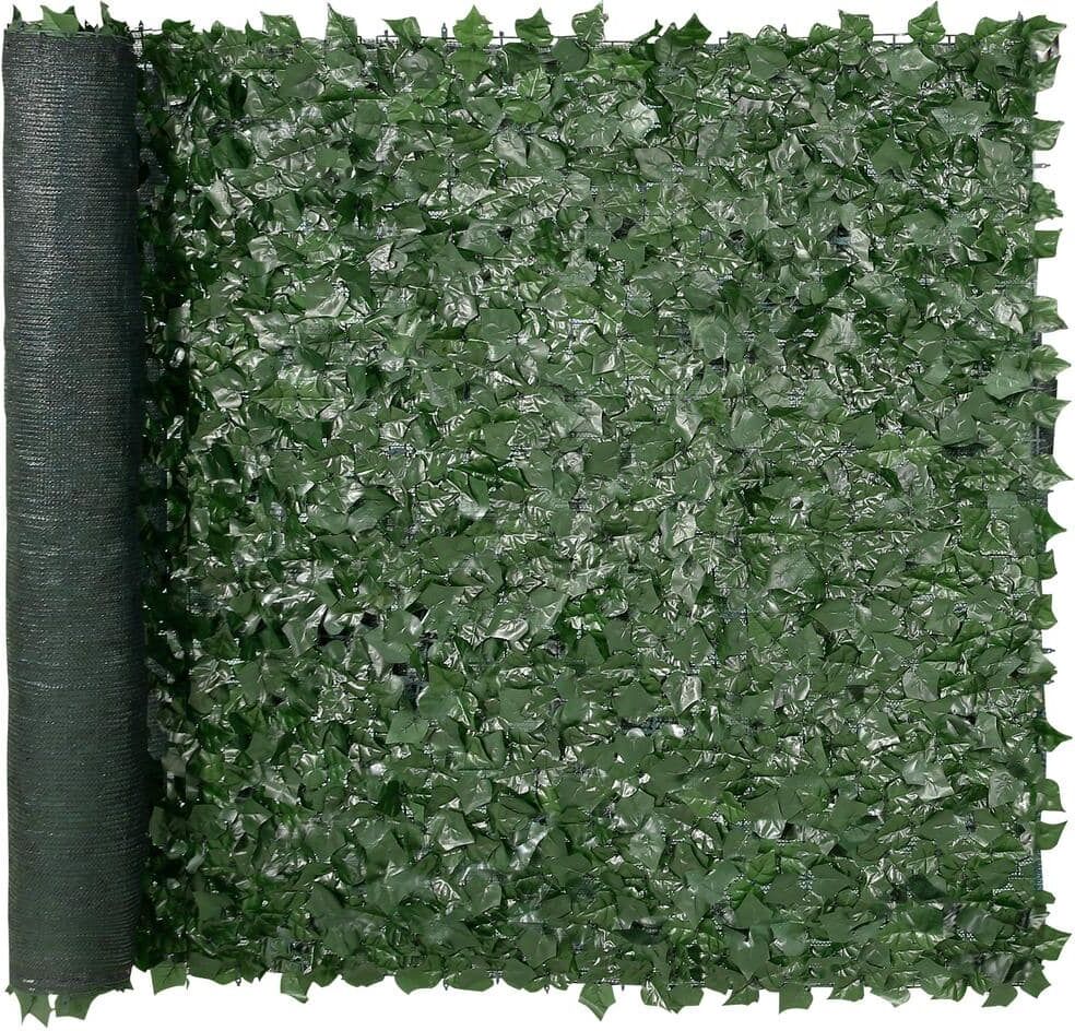 VEVOR Ivy Privacy Fence 59 in. x 98 in. Artificial Green Wall Screen Greenery Ivy Fence Faux Hedges Vine Leaf Decoration