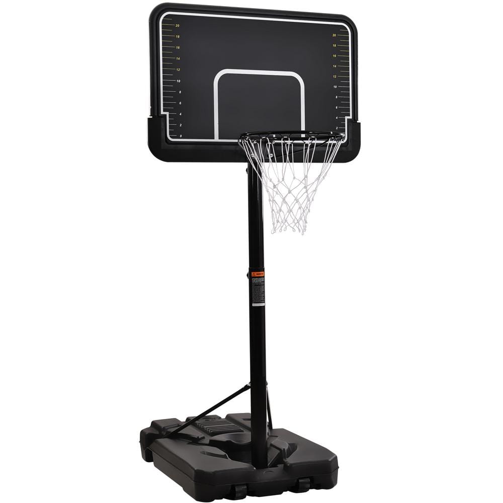 Afoxsos Portable Basketball Hoop and Goal with Vertical Jump Measurement, Outdoor Basketball System with 6.6-10 ft. H Adjustment