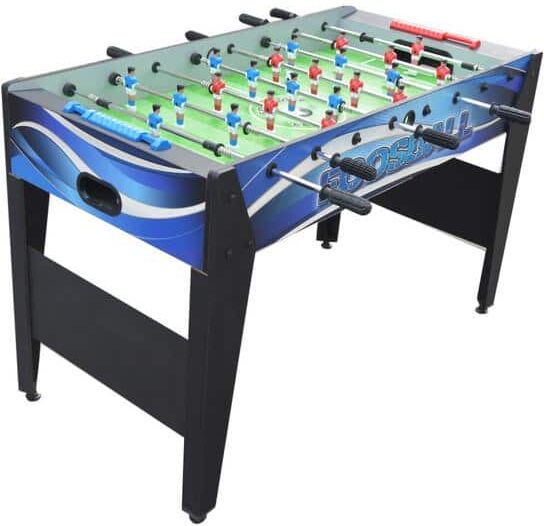 Hathaway Allure 48 in. Foosball Table with Spring-Loaded Telescopic Safety Rods in Black and Blue Graphics