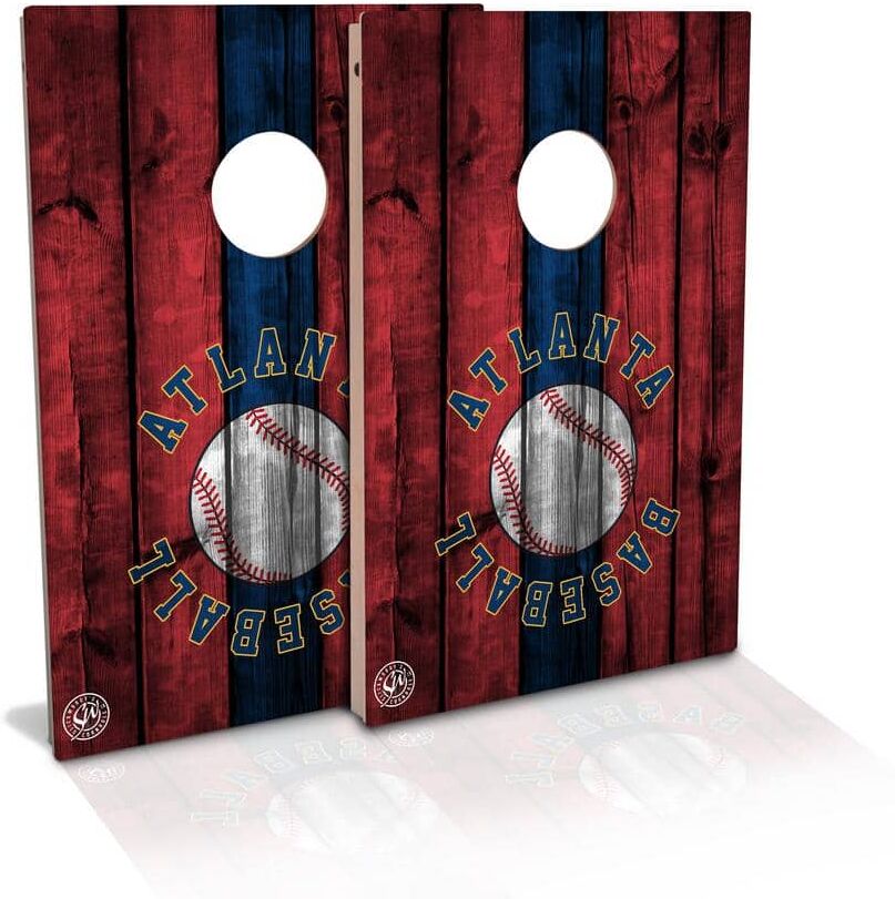 IPG Global Marketing Atlanta Baseball Cornhole Board Set (Includes 8-Bags)