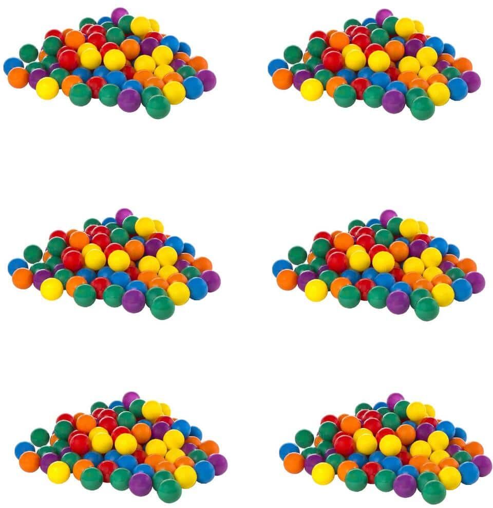 Intex 100-Pack Large Multi-Colored Plastic Fun Ballz for Ball Pits (6-Pack)