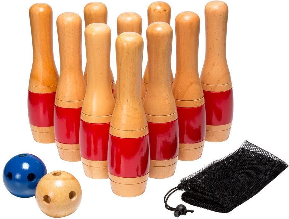 Trademark 11 in. Wooden Lawn Bowling Set