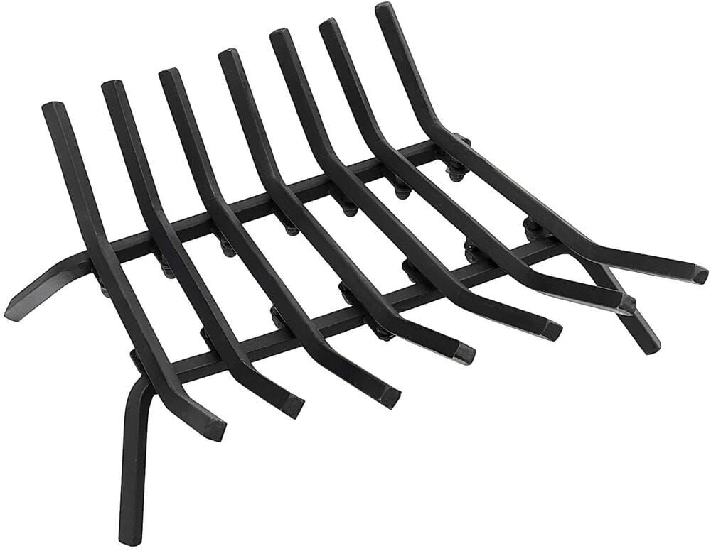 Costway 18 in. Fireplace Log Grate Heavy-Duty Steel Firewood Burning Rack Holder